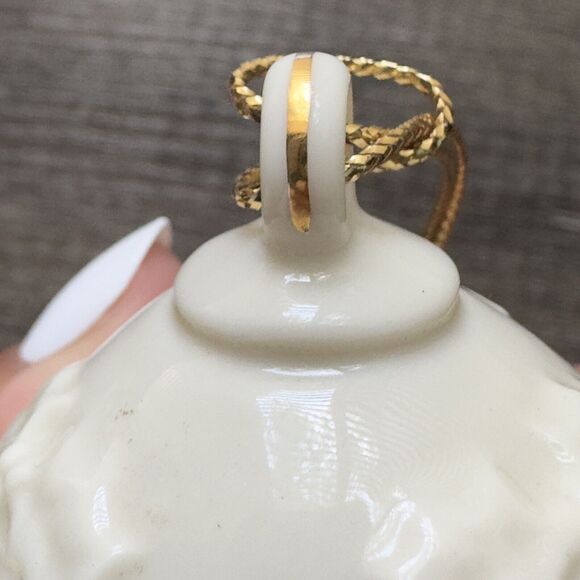 Lenox 1995 Annual Christmas Ornament Egg Shaped‎ Santa Ball Ornament No Box - Picture 8 of 10